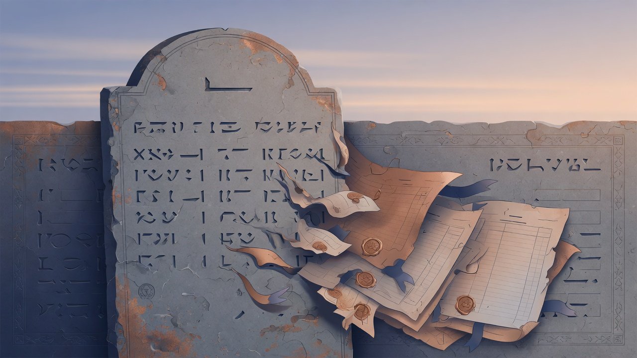 Stone ledger and dissolving contracts