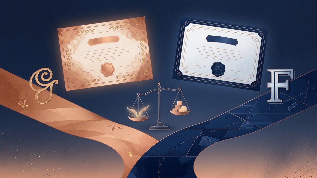 Two certificates and two paths of title